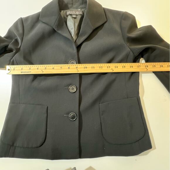 Lafayette 148 New York Women’s Petite Black 3 Button Lined Blazer Size 4 - Picture 6 of 8